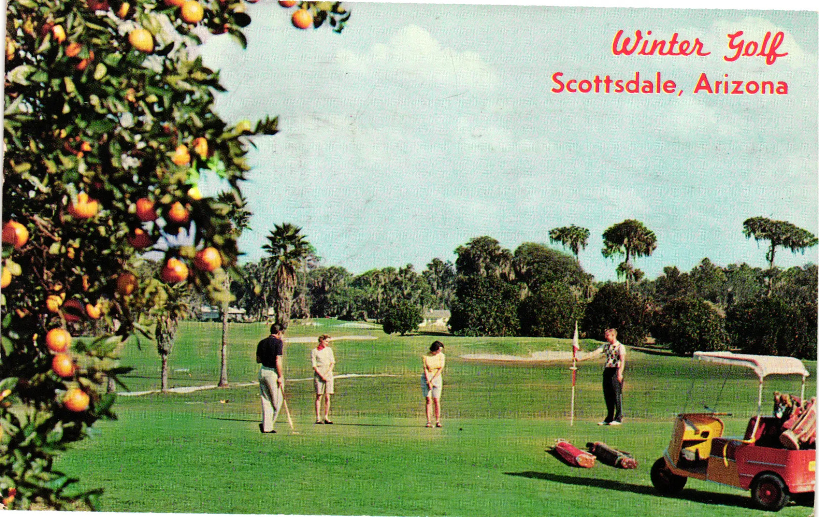 Vintage Postcard- Winter Golf Scottsdale, Arizona