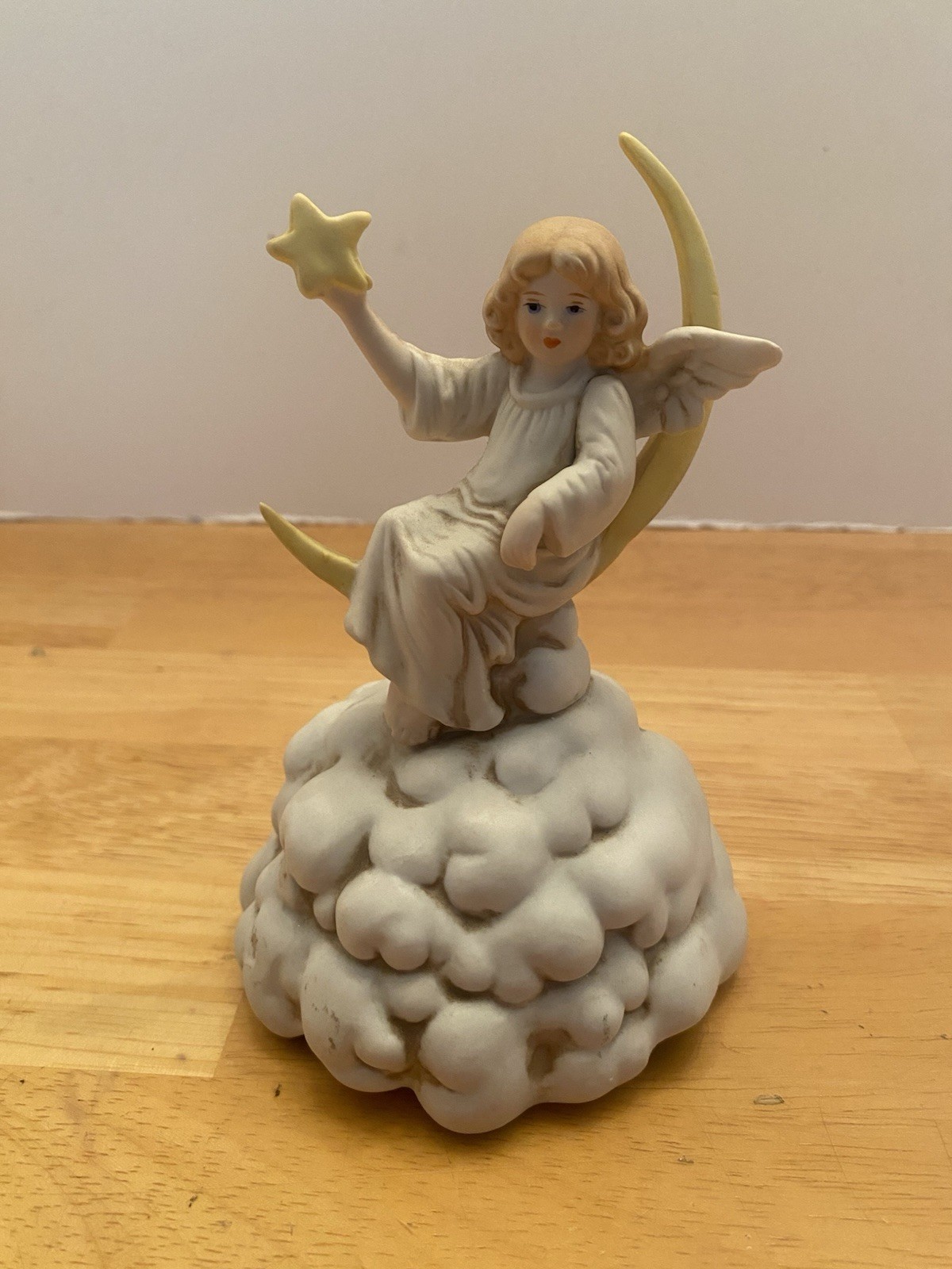 Vtg. Schmid Angel Porcelain Music Box 