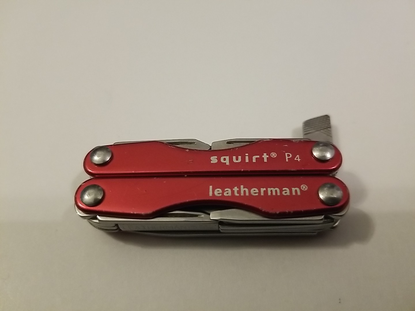 Leatherman Red Squirt P4 Knife Awl Screwdrivers Pliers Opener Awl