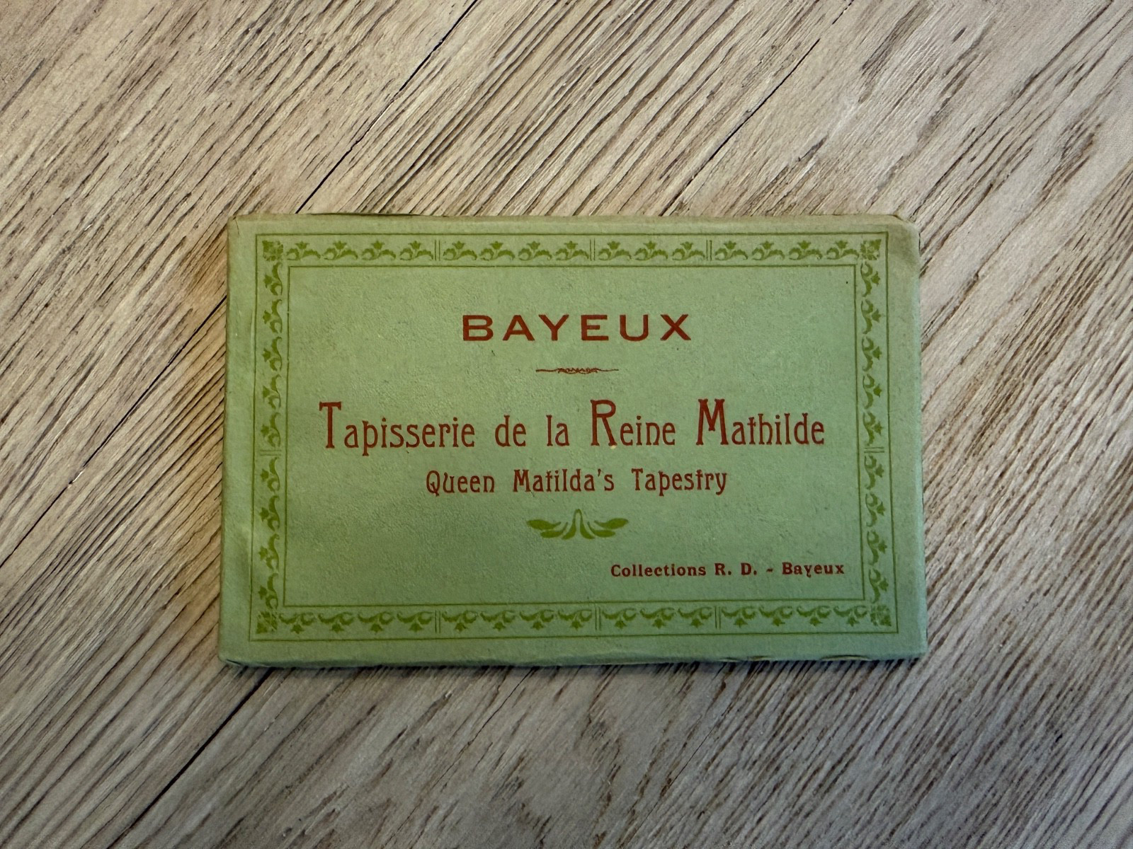 Antique Bayeux Tapestry Postcard Booklet Queen Matilda Rene Deslandes France c19