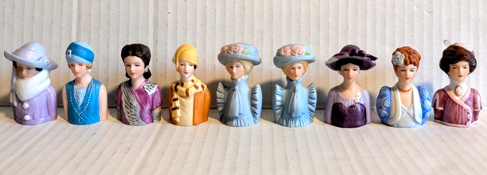 1980s Avon Porcelain Lady Head Thimbles 2\