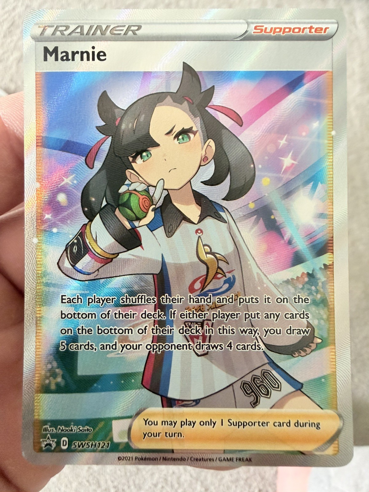 Pokemon Marnie Promo 2021 SWSH121 Marnie Collection English