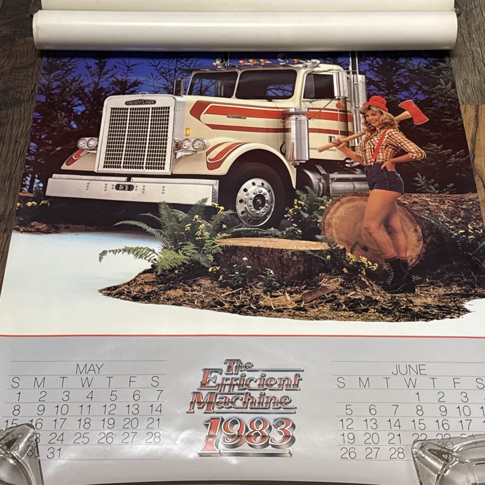 Vintage 1983 Freightliner Semi Calendar. Complete Austin Truck & Machinery