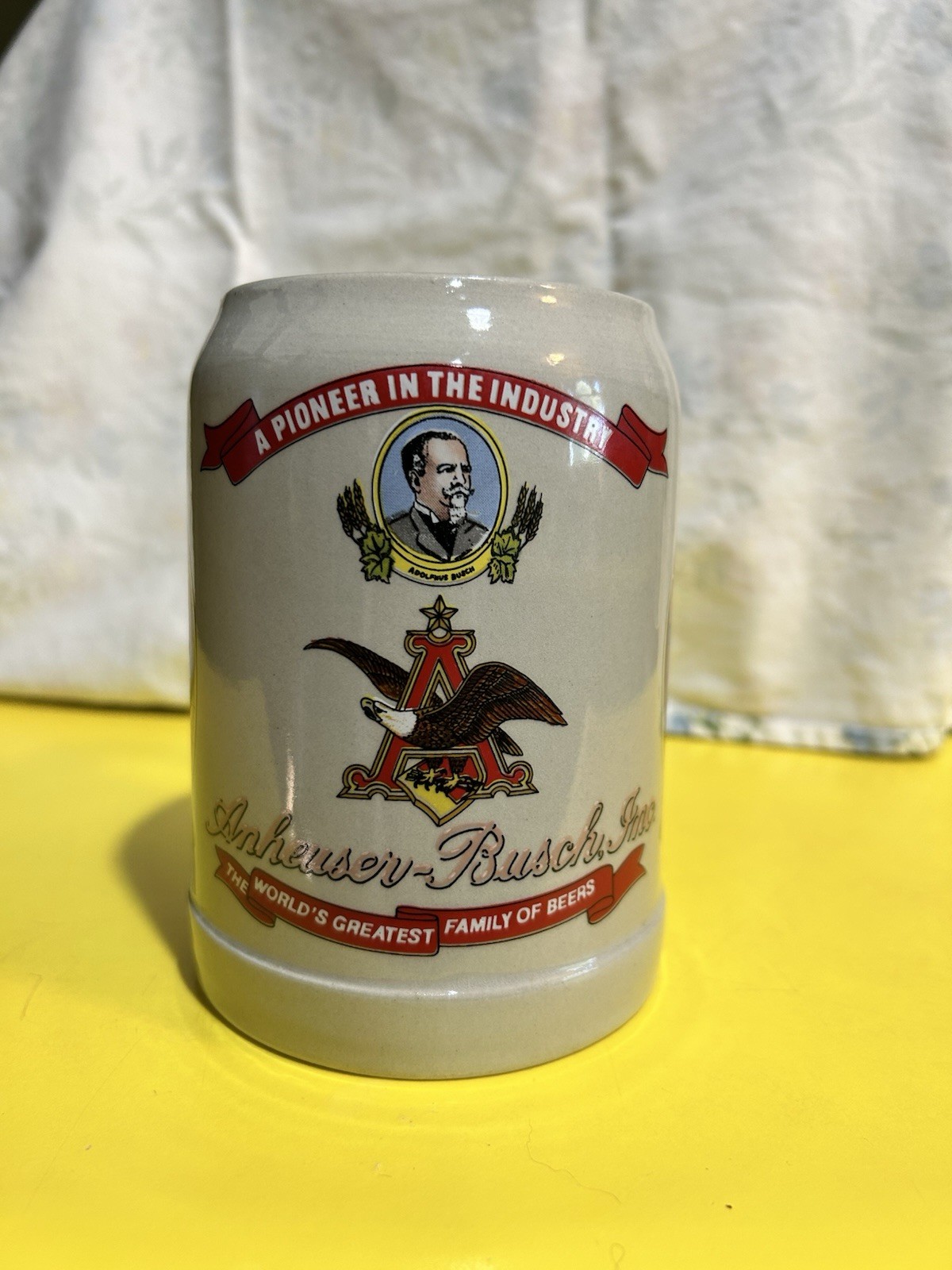 Vintage Anheuser-Busch ceramic beer stein