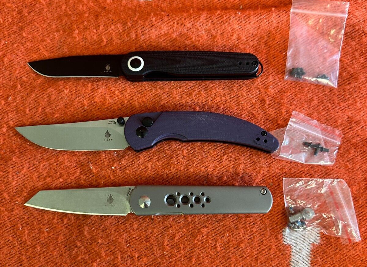 Kizer Cutlery Fiest Framelock 3499S, Squidward and Chili Pepper