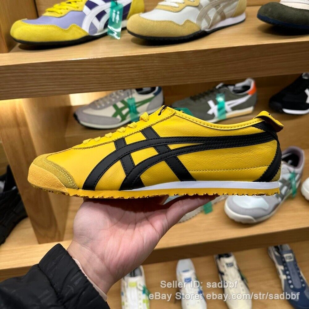 2024 NEW Onitsuka Tiger MEXICO 66 Yellow/Black Unisex Running Shoes 1183C102-751