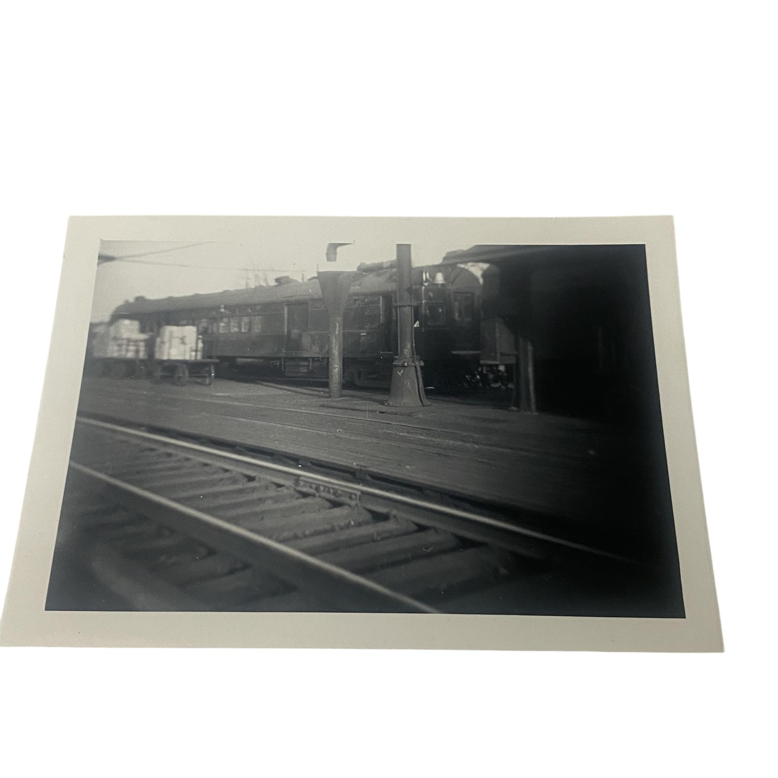Vtg Lackawanna & Reading Wilkesbarre Local Train Photo 3.25x4.5 B&W Original