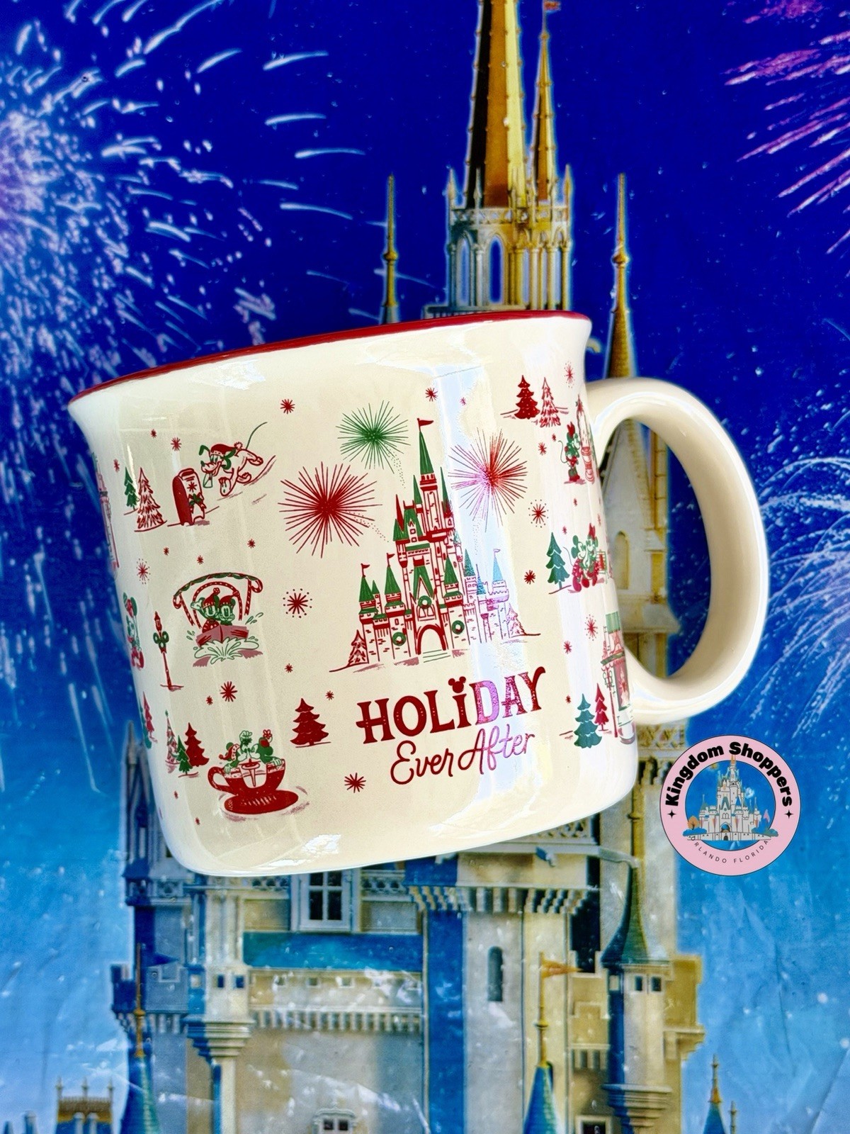 Disney Hallmark Holiday Ever After Kitchen Zrike Brands Coffee Mug 20 Oz. New