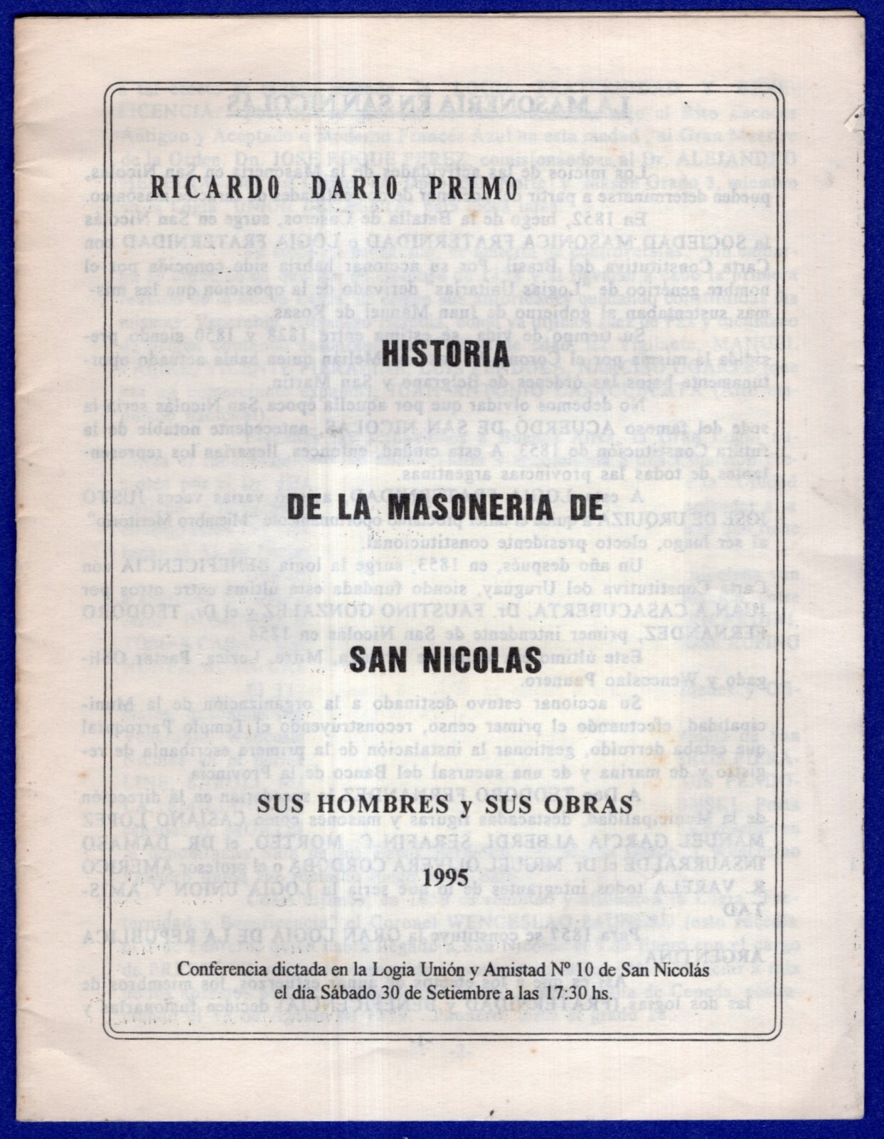 MASONIC, ARGENTINA, 