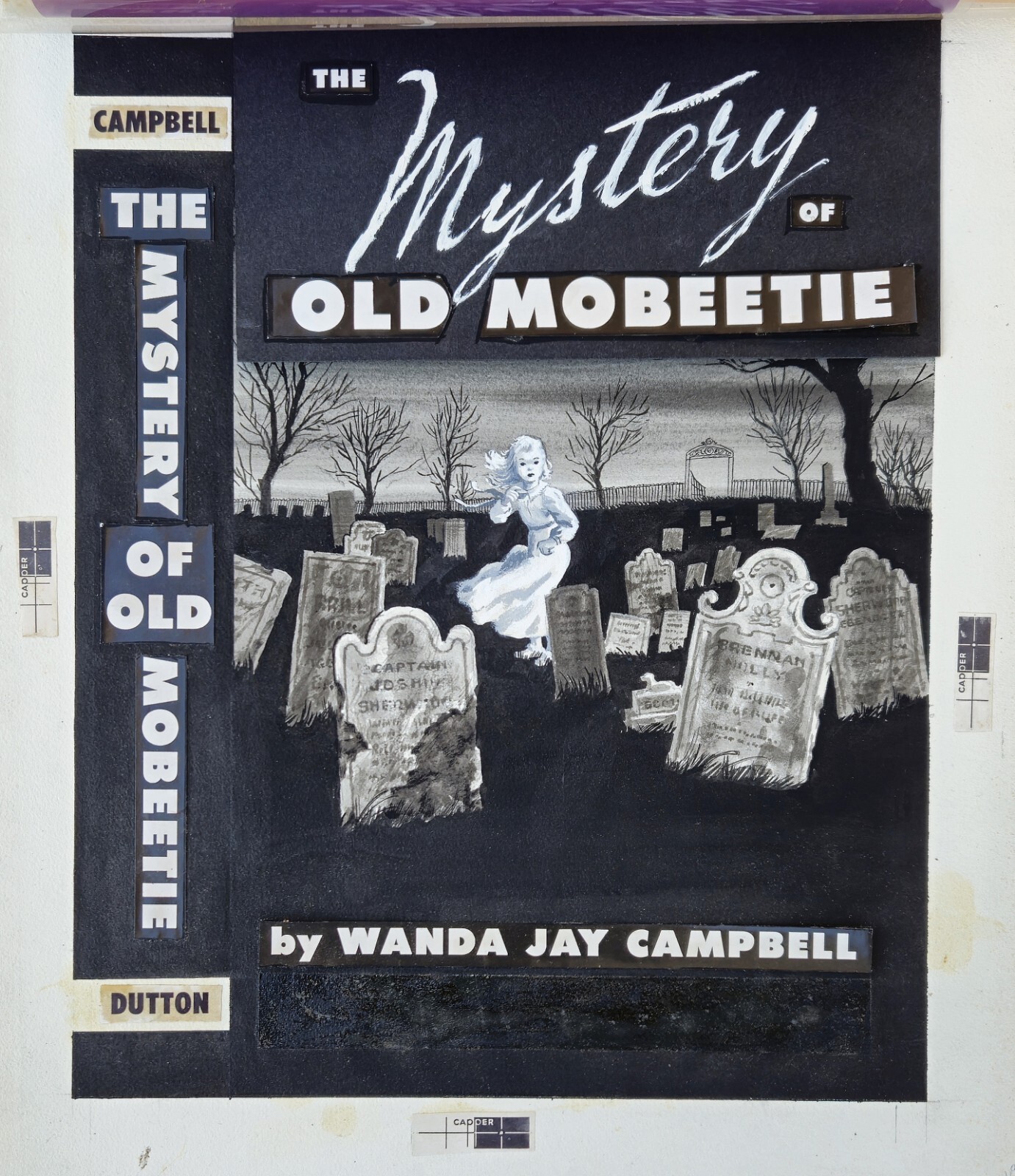 Original Cover Art Mystery of Old Mobeetie Book Mixed Media Classic Horror 💀