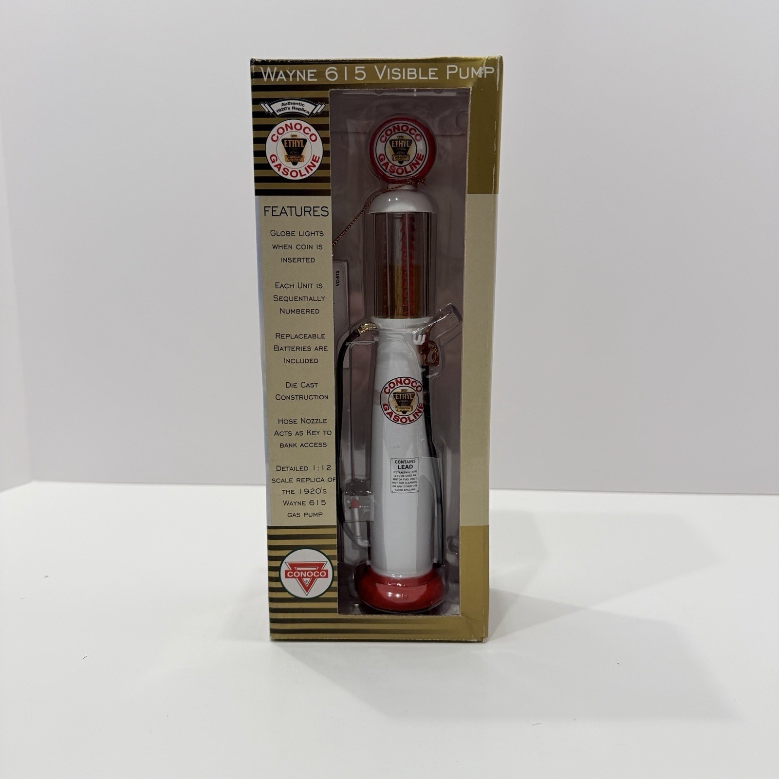 Vintage Conoco Ethyl Gasoline 1920\'s Wayne 615 Visible Pump Reproduction
