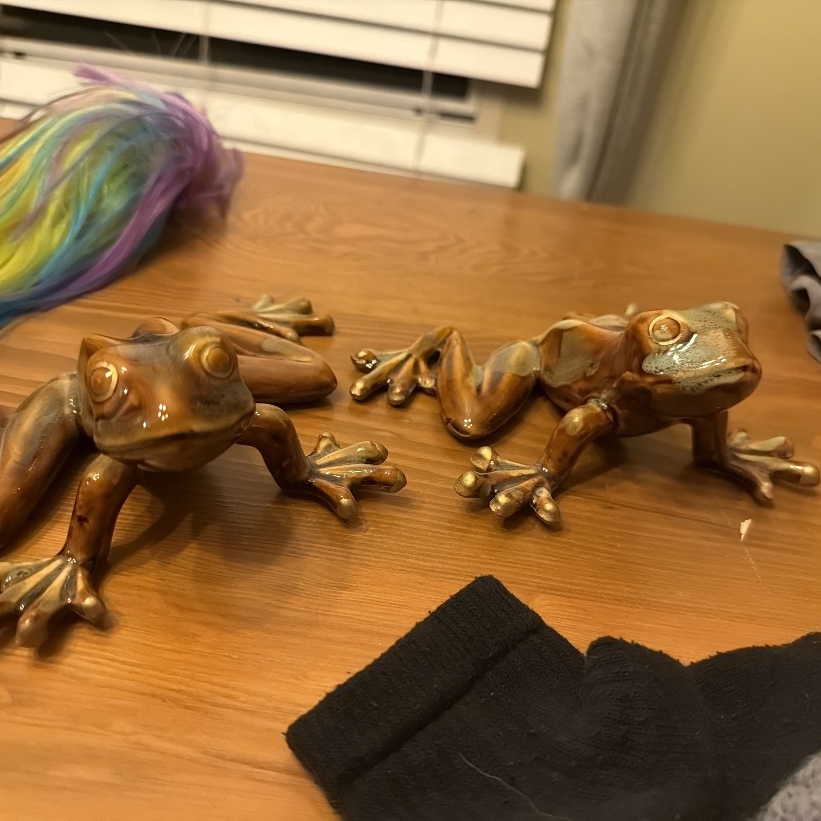 Golden Pond Collection By Green Tree, Ceramic Hand painted Tree Frog 5.25 x4”