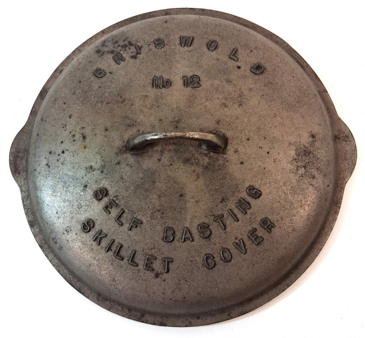 RARE Vintage GRISWOLD Erie PA 472 Cast Iron SELF BASTING Skillet COVER Lid No 12