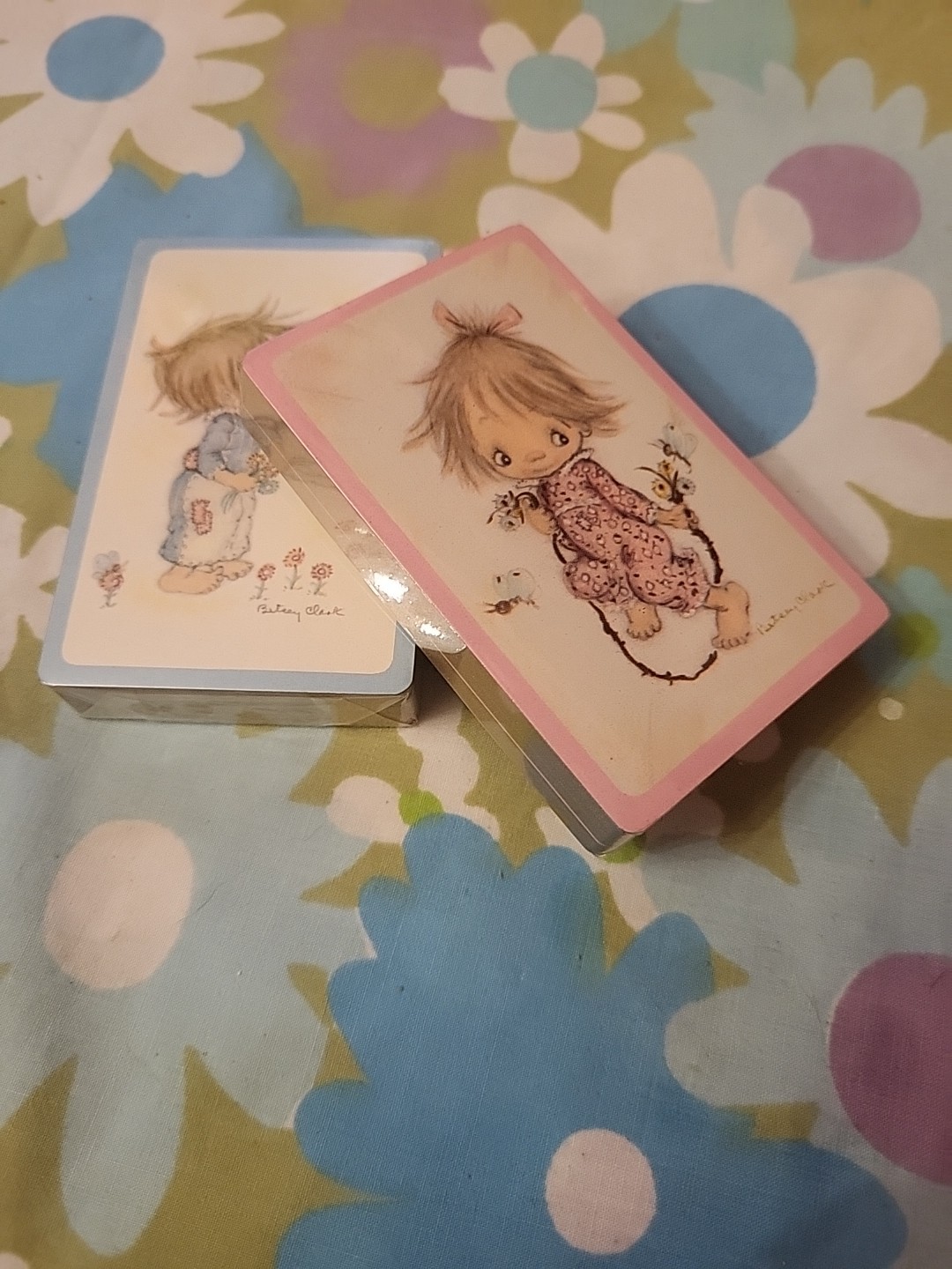 Vintage 70s Cute Hallmark Playing Cards Sealed W Case