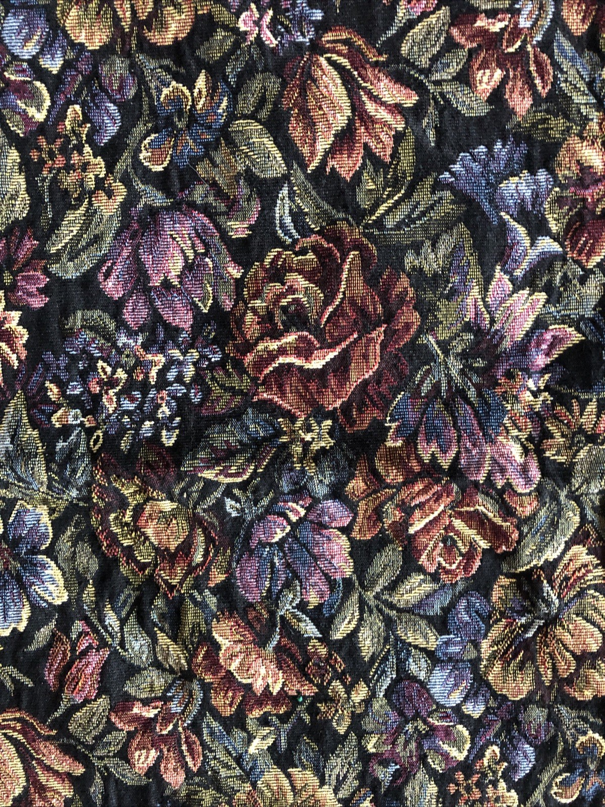 Floral Tapestry Upholstery Fabric Jacquard Thick Textured 2 Pieces 54x20 & 26x14