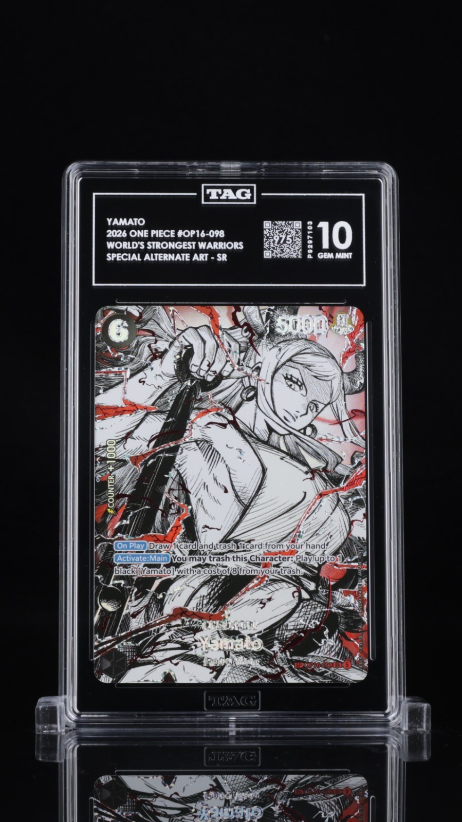 Bandai One Piece Yamato OP16-098 Alt Art SP Haki TAG 10 POP 2
