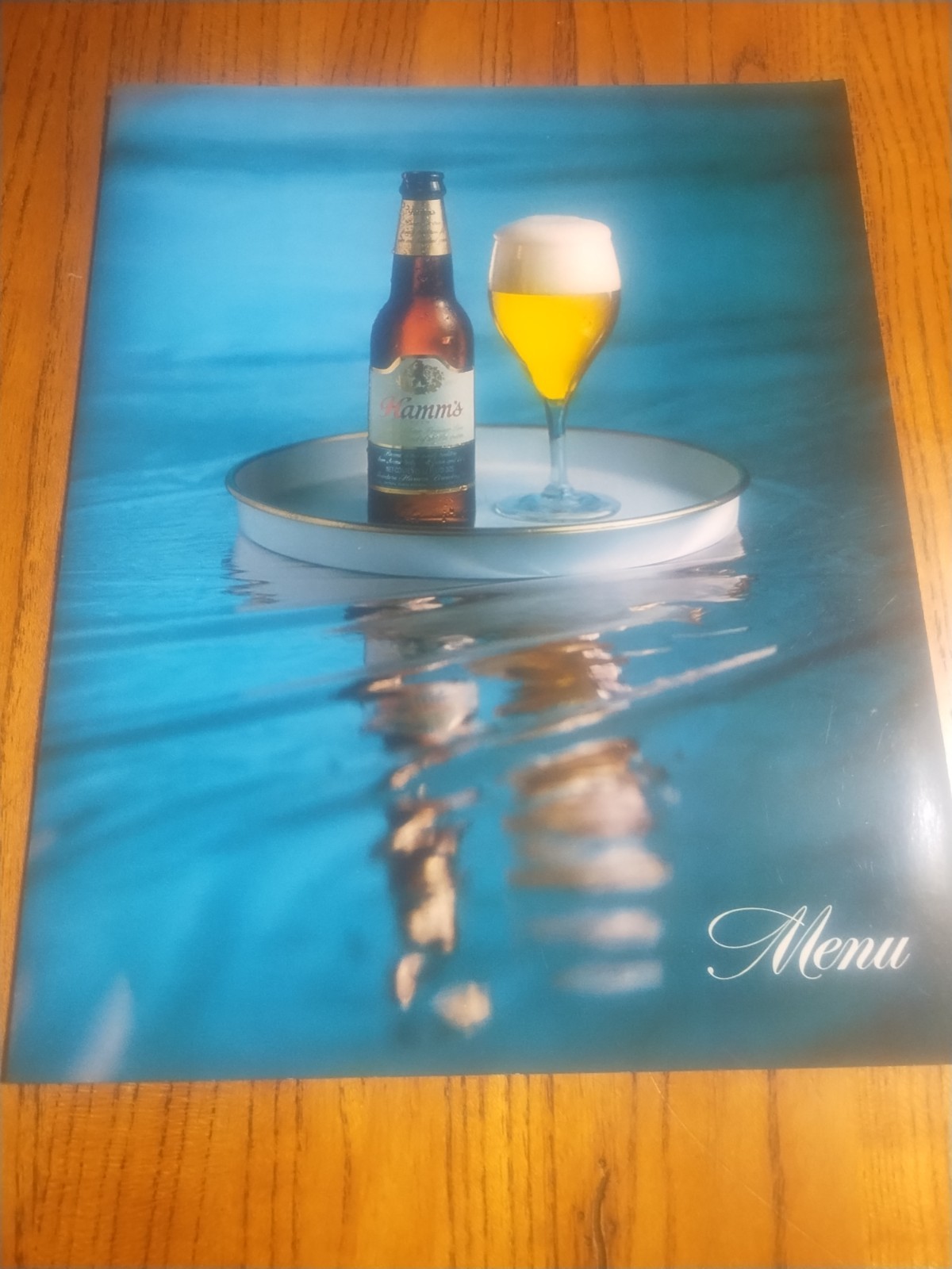 Vintage Hamm\'s Beer menu holder. . 3 available.