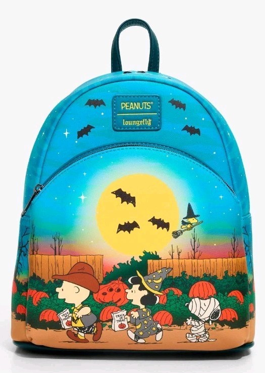 Loungefly Peanuts Snoopy & Group Trick-Or-Treat Mini Backpack Halloween NWT