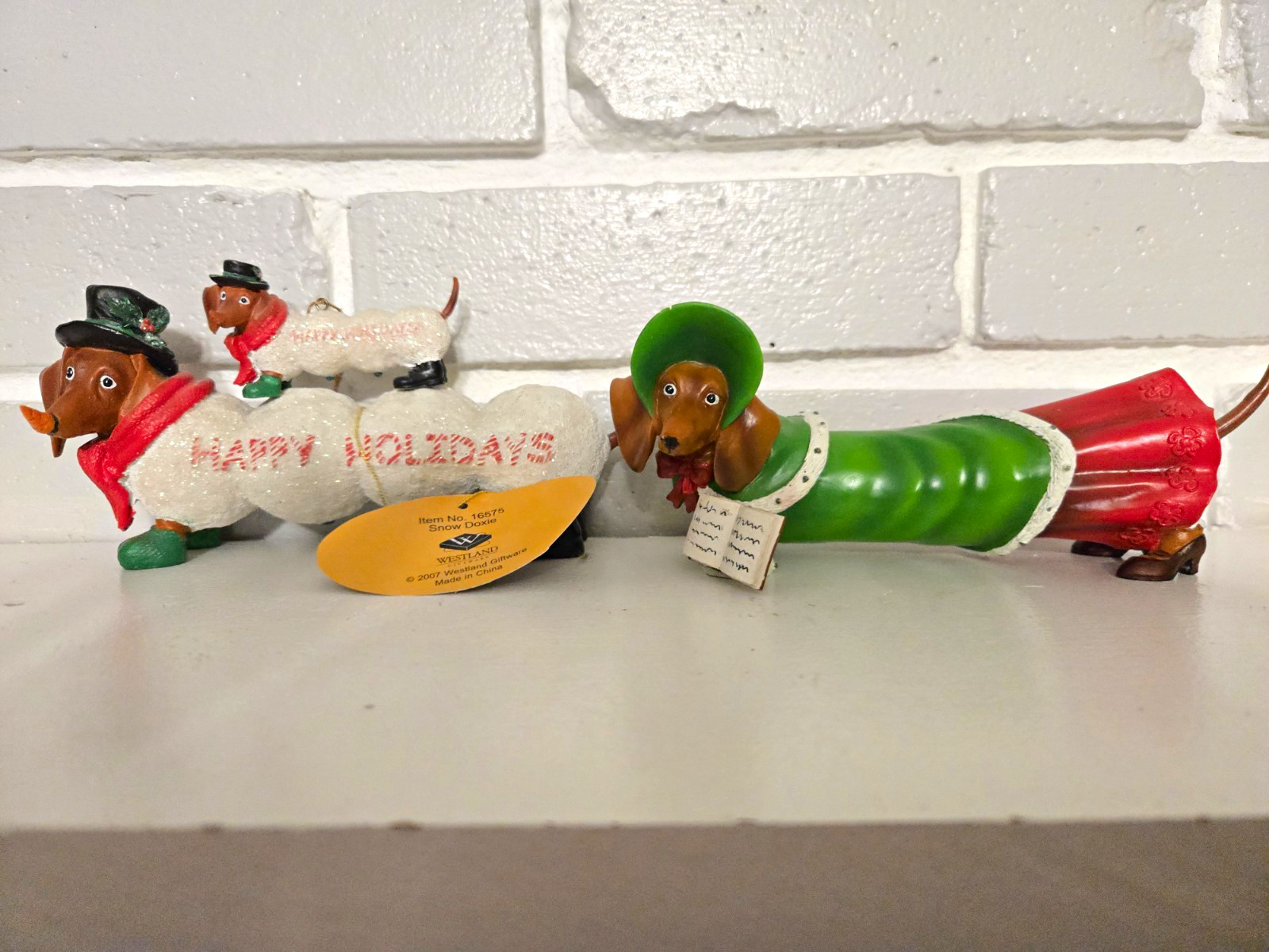 Westland Hot Diggity Dog Christmas Trio Lot. 16575, 16446.