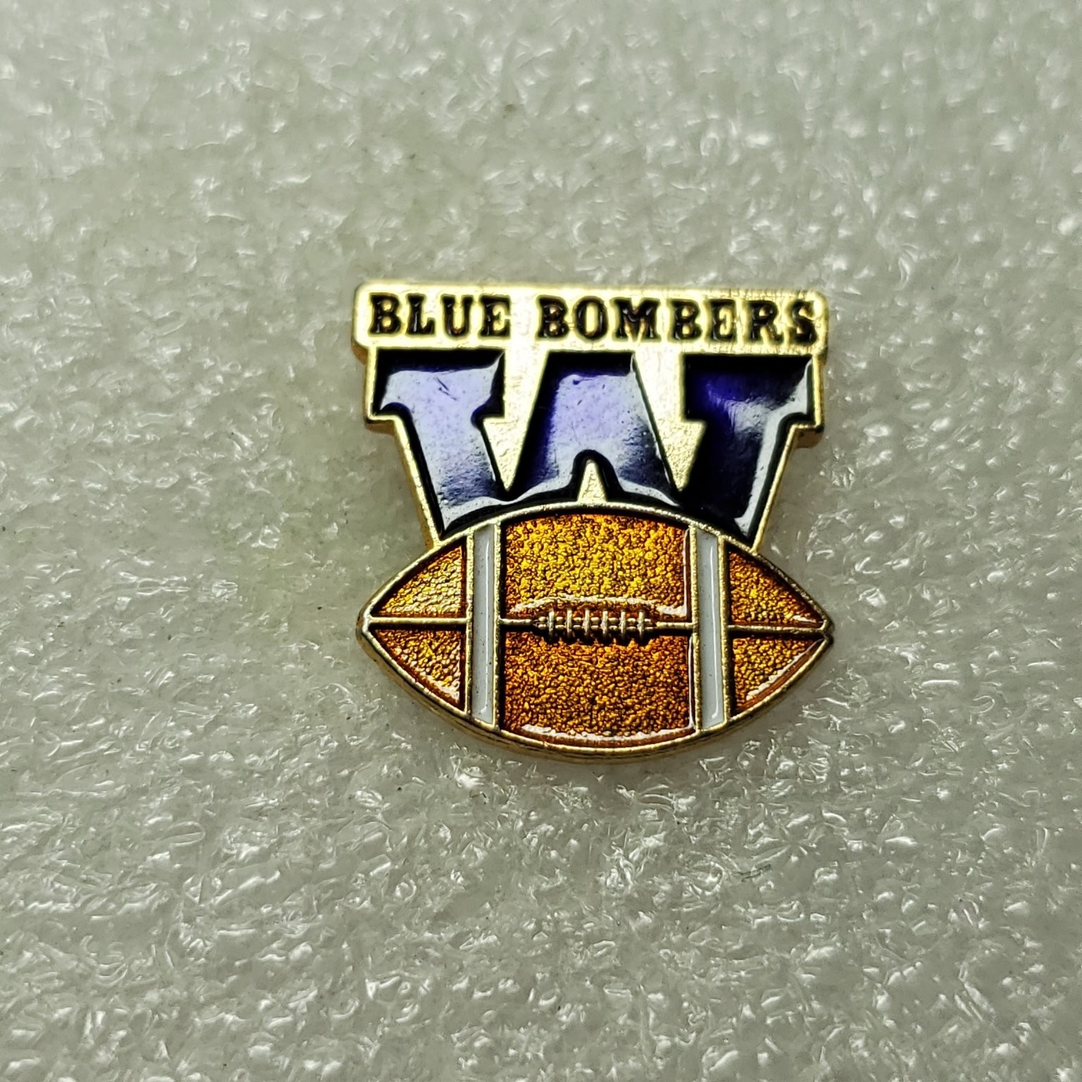 Winnipeg Blue Bombers Lapel Pin Pinback Button CFL Football Team Logo Vintage