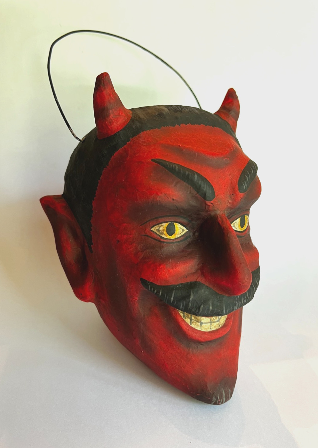Cody Foster Halloween Mischievous Devil Candy Bucket 8'' Tall Paper Mache