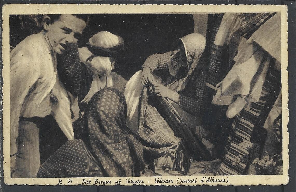 1940 ALBANIA MARKET DAY IN SHKODRA