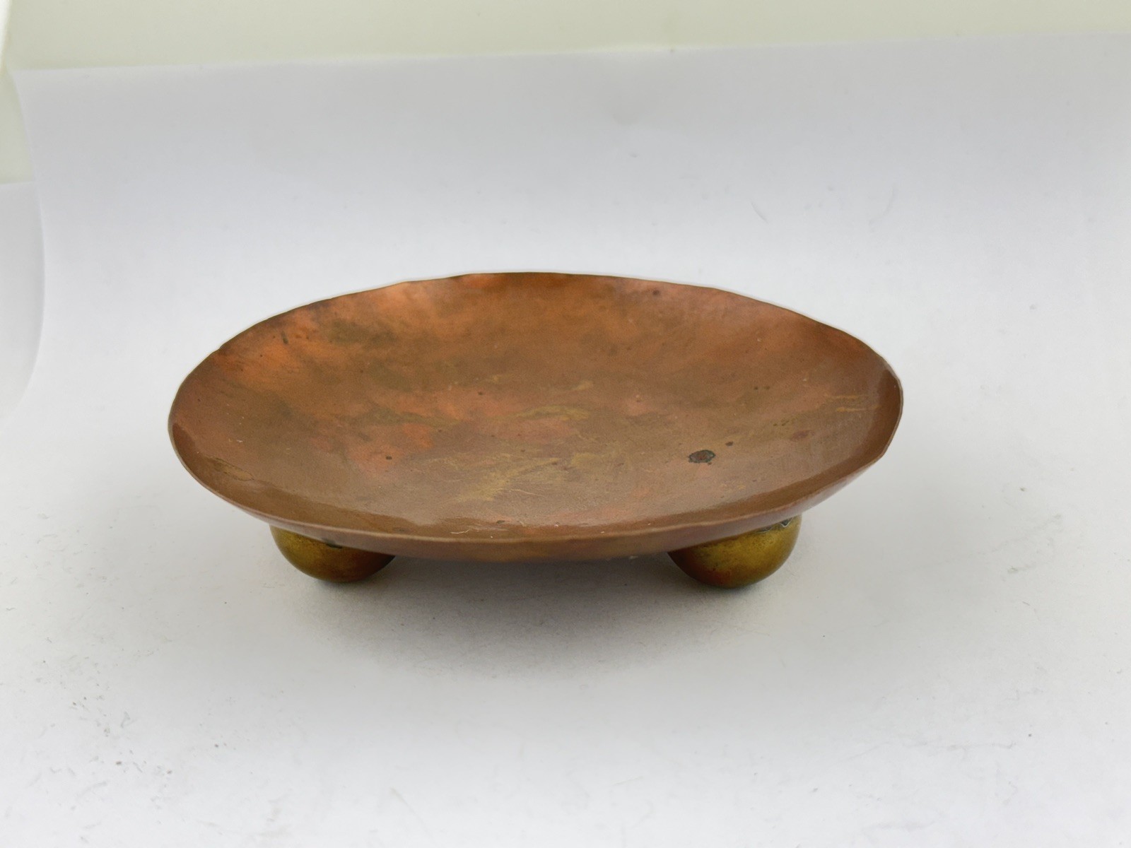 Hector Aguilar Copper and Brass Plate Taxco 1940s Mexico
