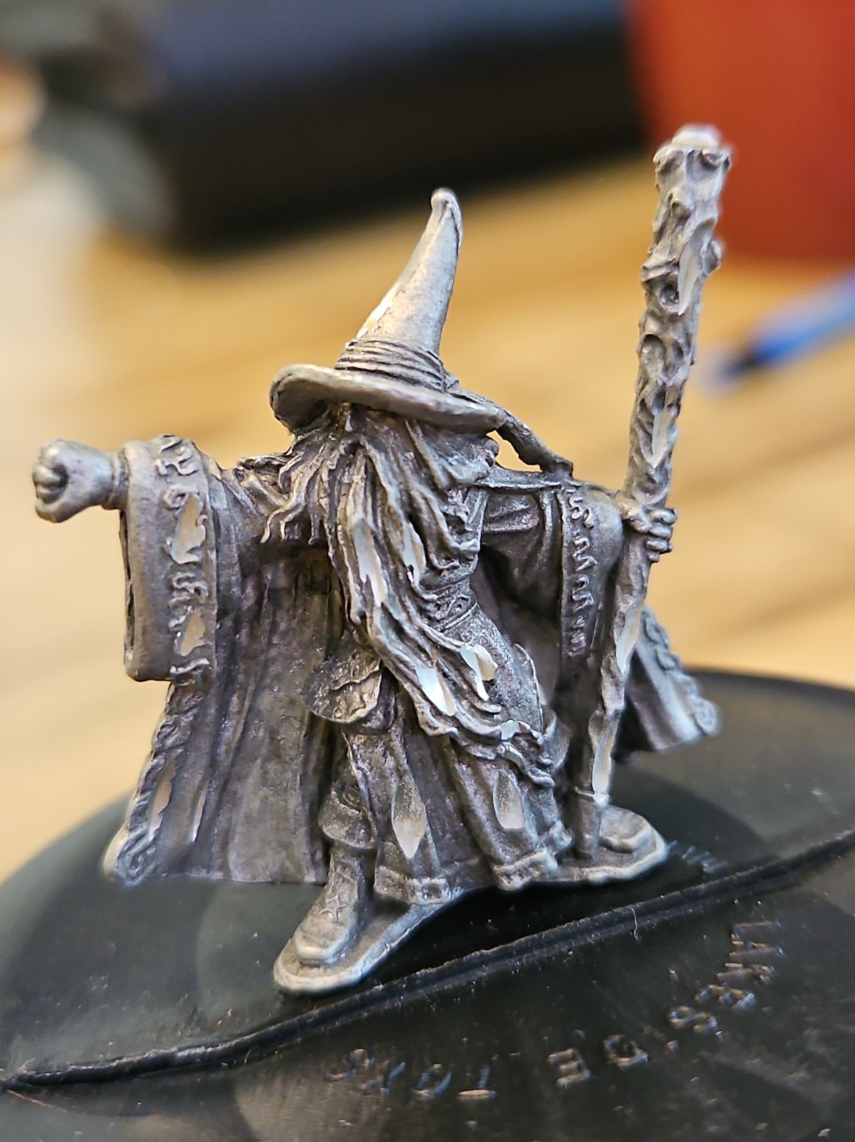 Pewter Wizard with Rhinestone Staff Spoontiques PP708 Mythical Fantasy Medieval Pewter Wizard with Rhinestone Staff Spoontiques PP708 Mythical Fantasy Medieval