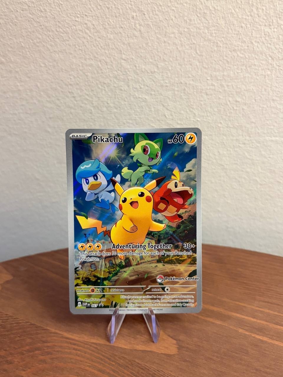 Pikachu SVP027 Pokemon Center Stamped S&V Black Star Promo Paldea Evolved ETB