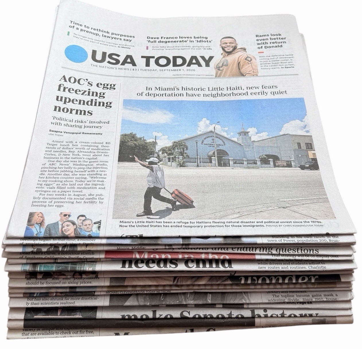 USA Today Newspapers Lot of 19 Papers September 1 - 28 & October 1 - 2026 UNREAD