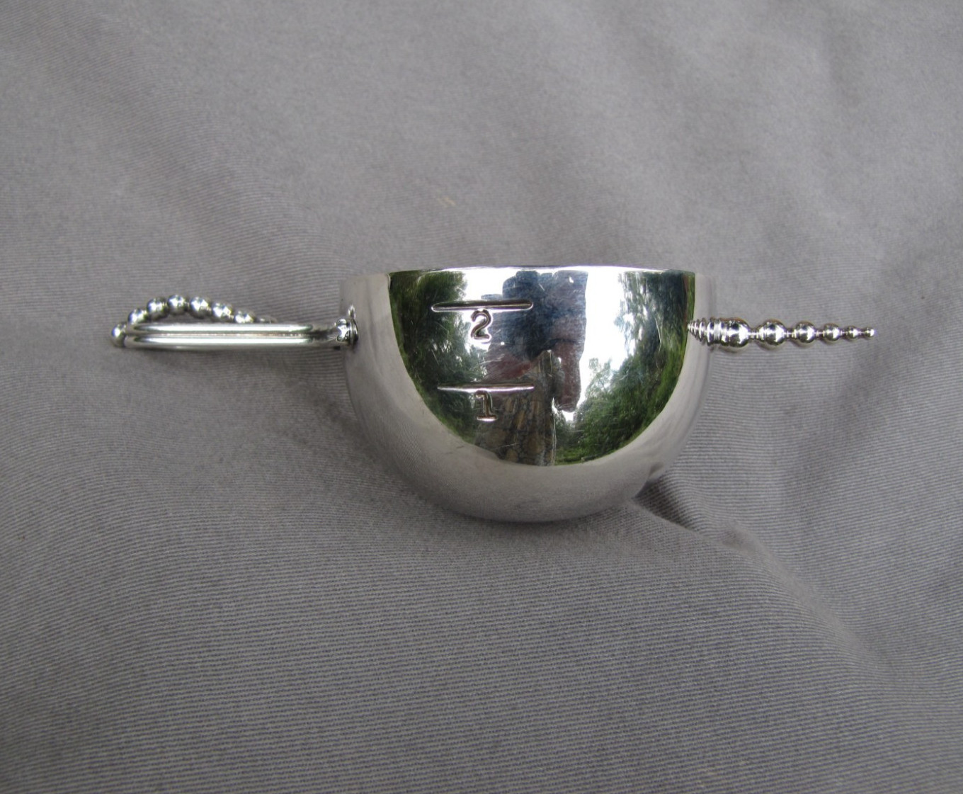 Vintage silverplate Napier jigger liquor measuring cup