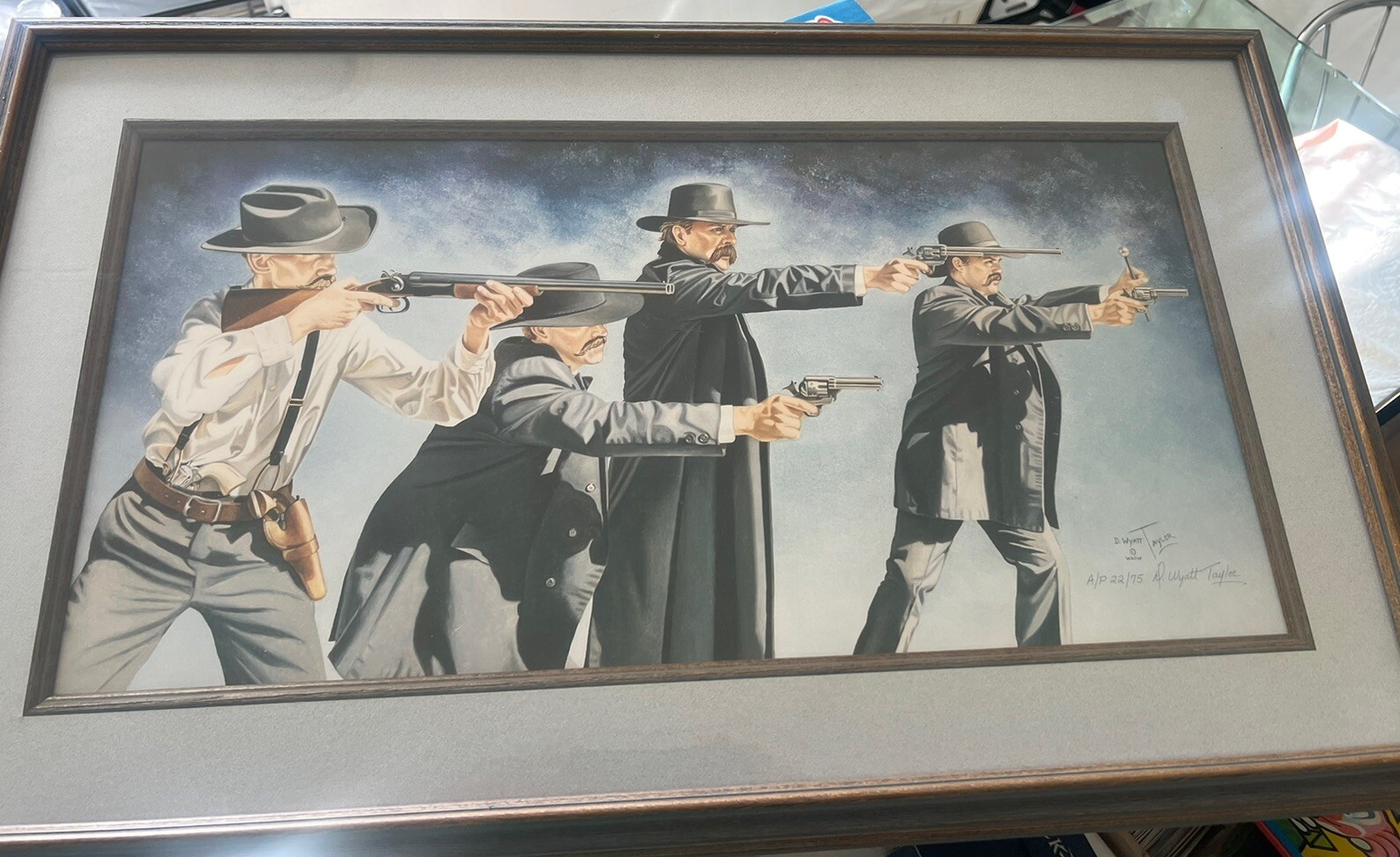 Tombstone Shootout Artist Proof #22/75 D. Wyatt Taylor Signed Art Extremely Rare