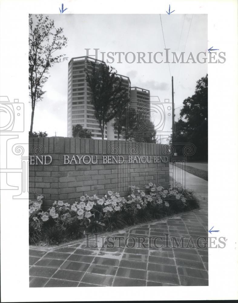 1987 Press Photo Government Wants To Seize Bayou Bend Tower of Houston