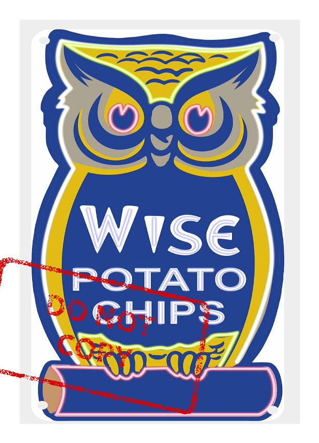 WISE POTATO CHIPS OWL Classic Retro Advertising Art 8x12 Aluminum Metal Sign
