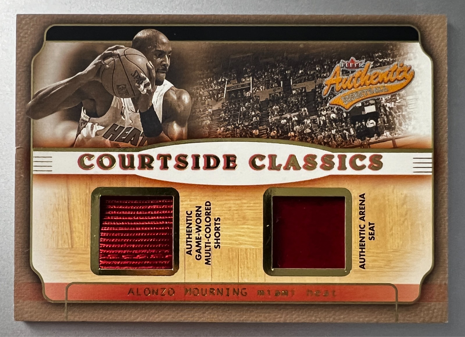 Alonzo Mourning 2001-02 Fleer Authentix NBA Courtside Classics Patch #CC-AM /150