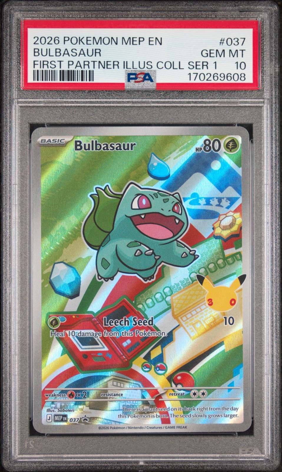 First Partner Illustration Collection Promo Series 1 Gen 1 PSA 10 Sequential