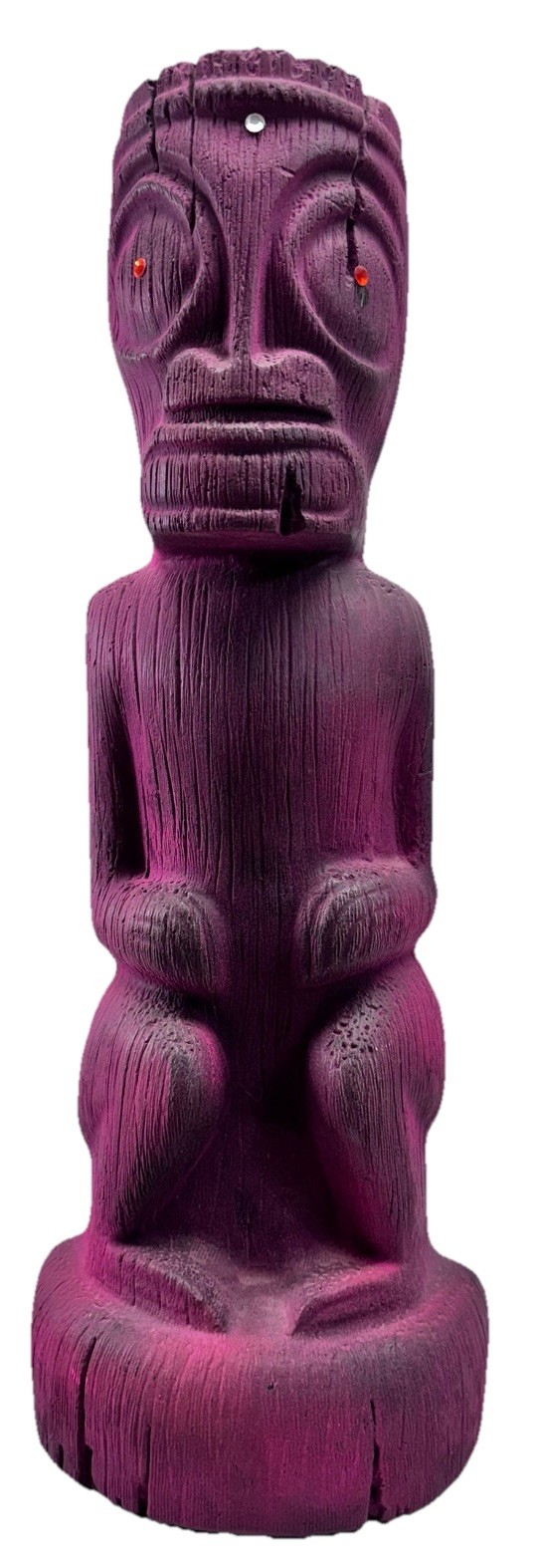 Vintage Randotti 825 Tiki Statue 21 Inch Neon Pink Blacklight Disneyland Tag