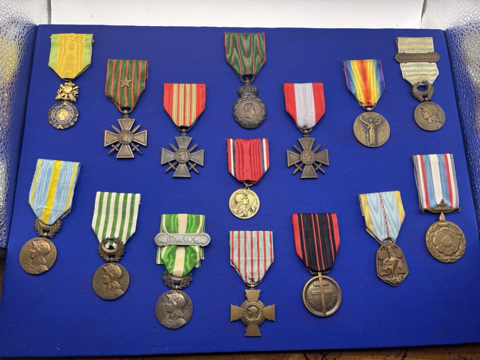 Lot of 16 Vintage French Military Medals WWI WWII Levant Croix de Guerre Set Lot of 16 Vintage French Military Medals WWI WWII Levant Croix de Guerre Set