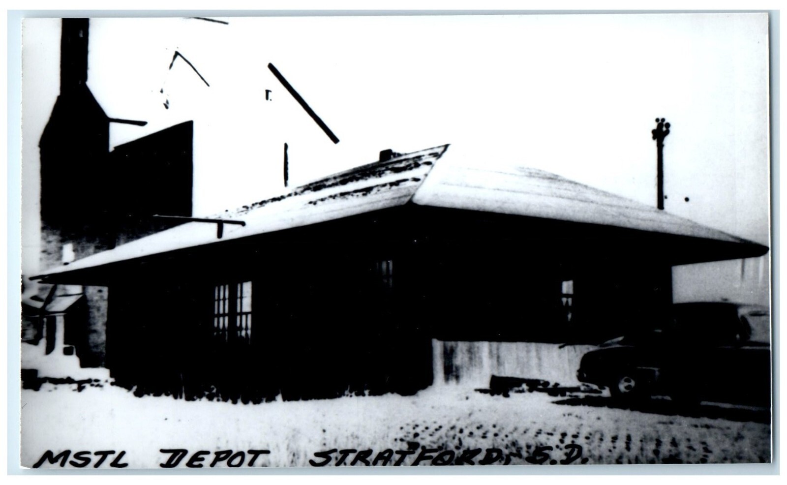 c1960 MSTL Depot Stratford South Dakota Train Depot Station RPPC Photo Postcard c1960 MSTL Depot Stratford South Dakota Train Depot Station RPPC Photo Postcard