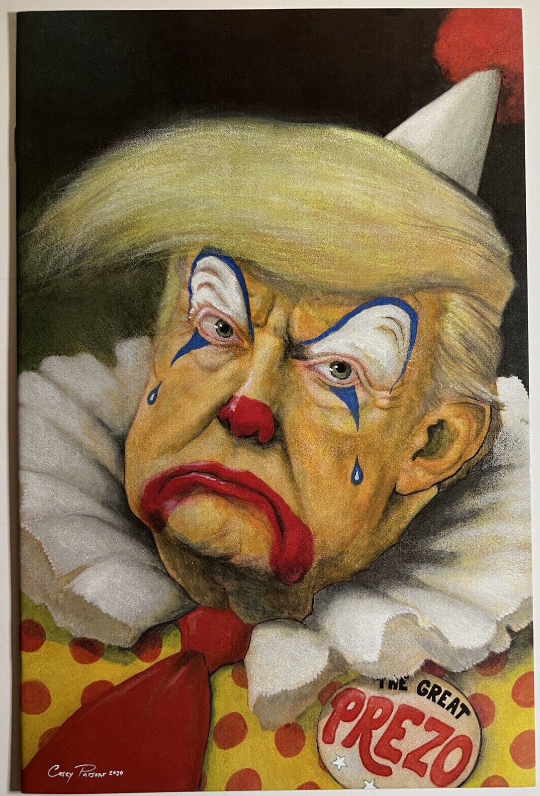 HAHA #1 Casey Parsons Exclusive Trump Sad Clown Virgin Variant NM 9.4