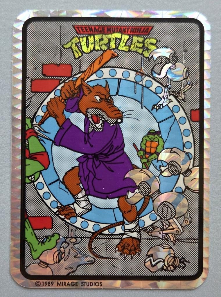 Rare VTG Prism 1989 TMNT Splinter Vending Machine Sticker by Mirage Studios, NOS