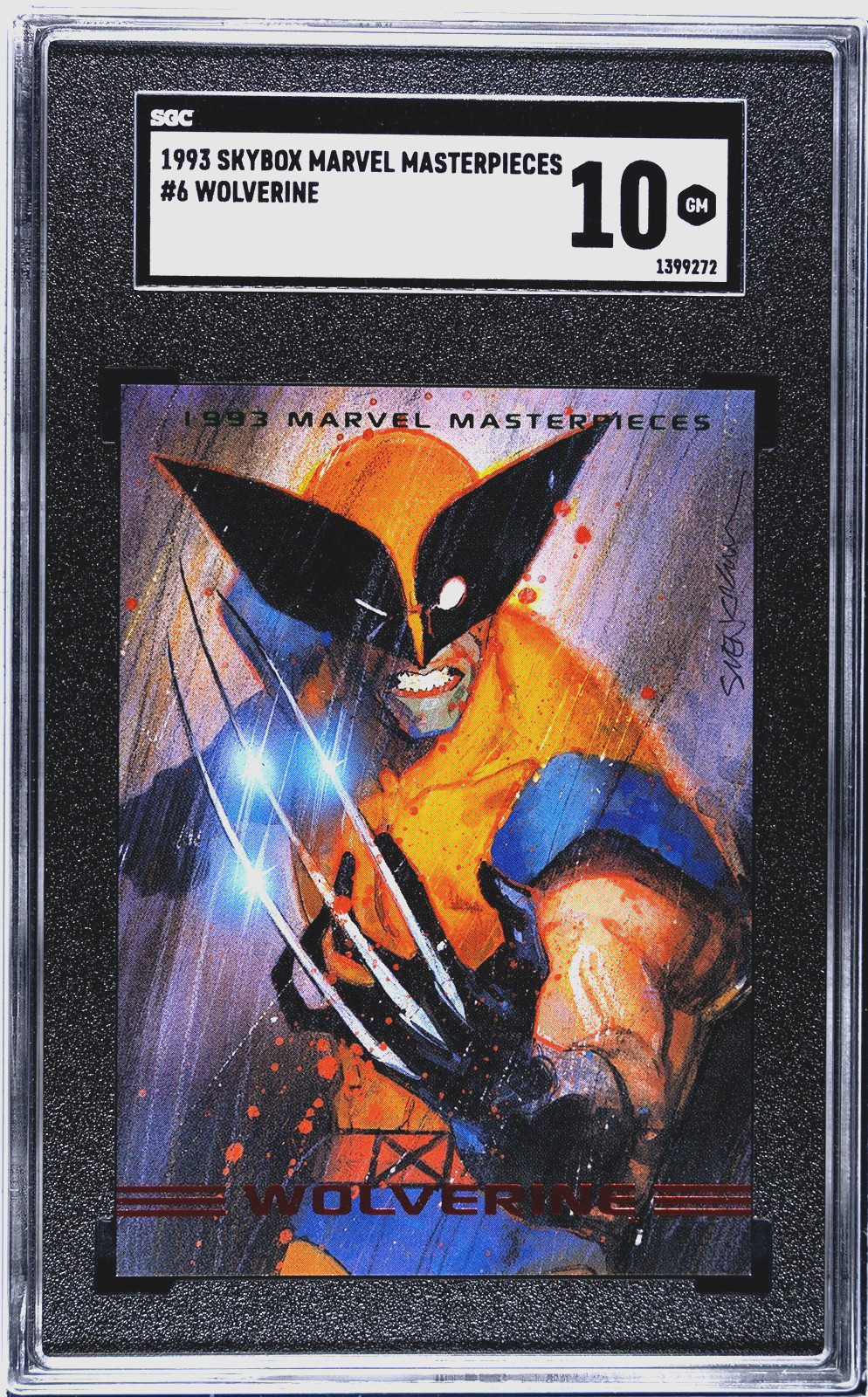 1993 Skybox Marvel Masterpieces - Wolverine #6 - SGC 10 1993 Skybox Marvel Masterpieces - Wolverine #6 - SGC 10