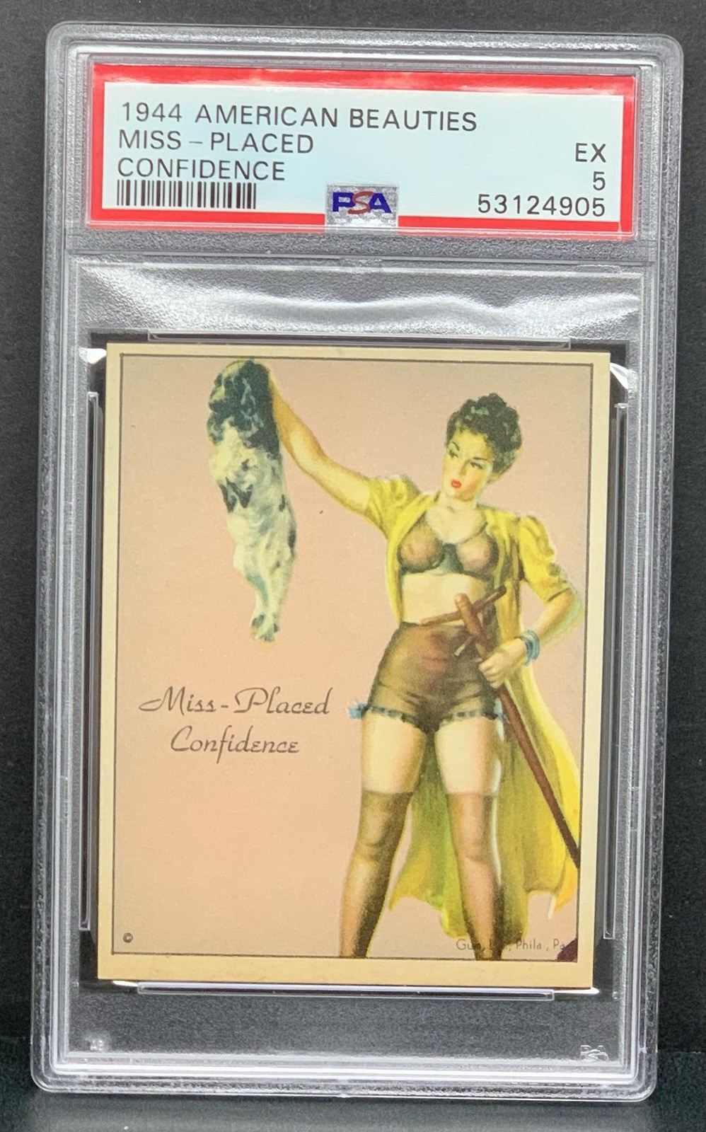 1944 Gum Inc American Beauties R-59 MISS-PLACED CONFIDENCE PSA 5 EX
