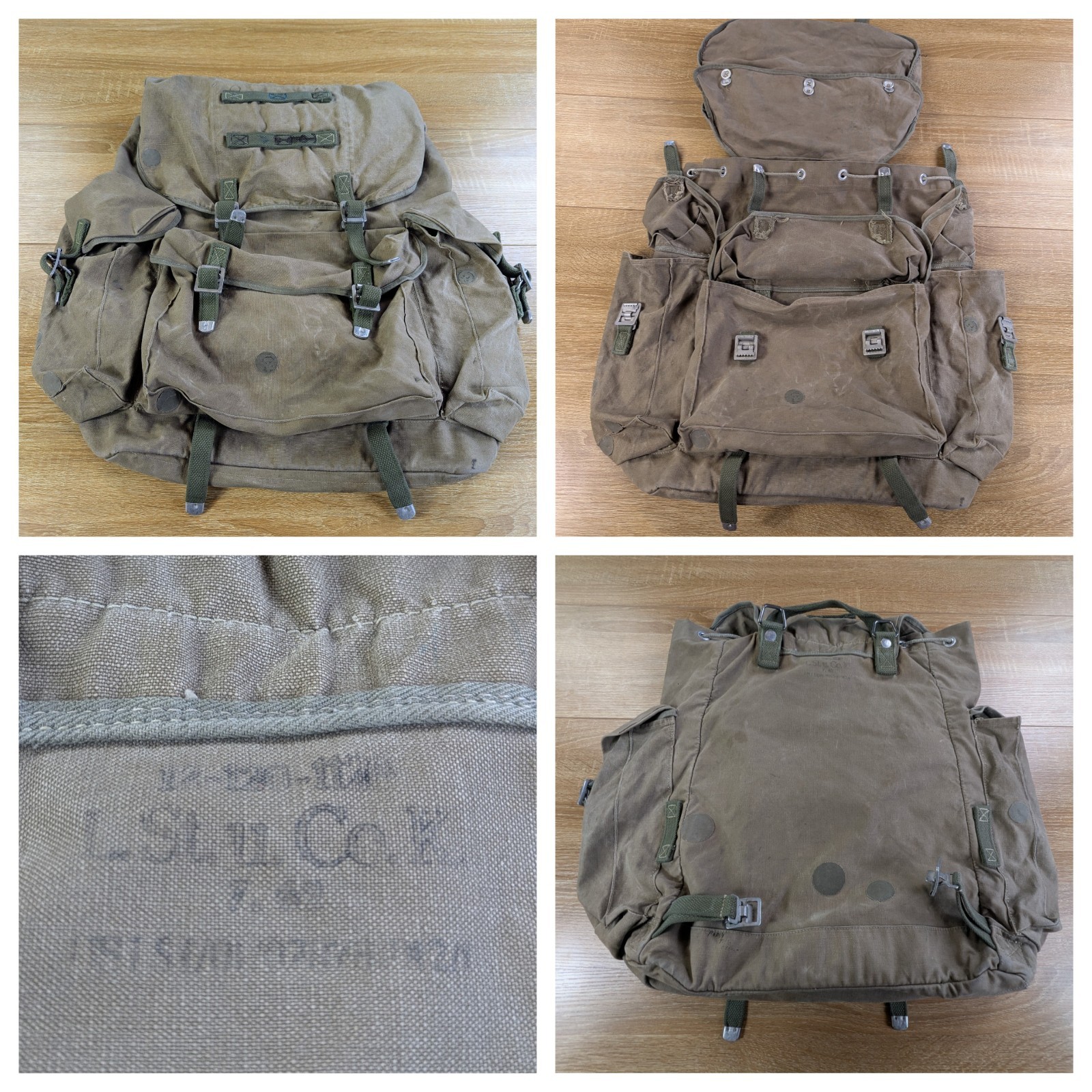 Vintage West German Bundeswehr Canvas Rucksack 1961 L. Stromeyer Early Cold War Vintage West German Bundeswehr Canvas Rucksack 1961 L. Stromeyer Early Cold War