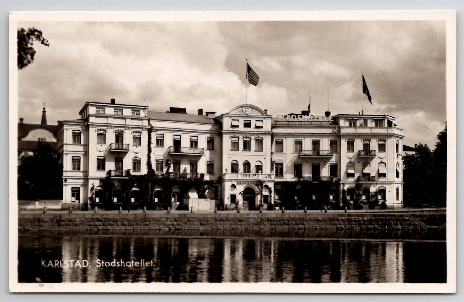 Karlstad Sweden Stadshotellet City Hotel Vintage Äkta Foto RPPC Postcard Karlstad Sweden Stadshotellet City Hotel Vintage Äkta Foto RPPC Postcard