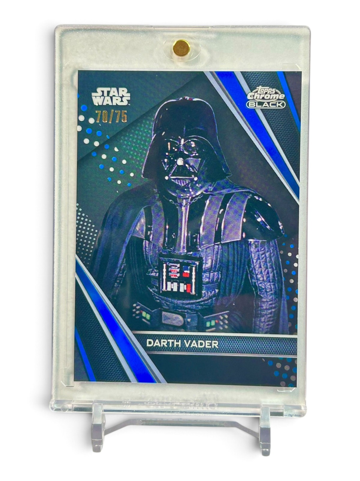 2023 Topps Star Wars Chrome Black Darth Vader Blue Refractor /75