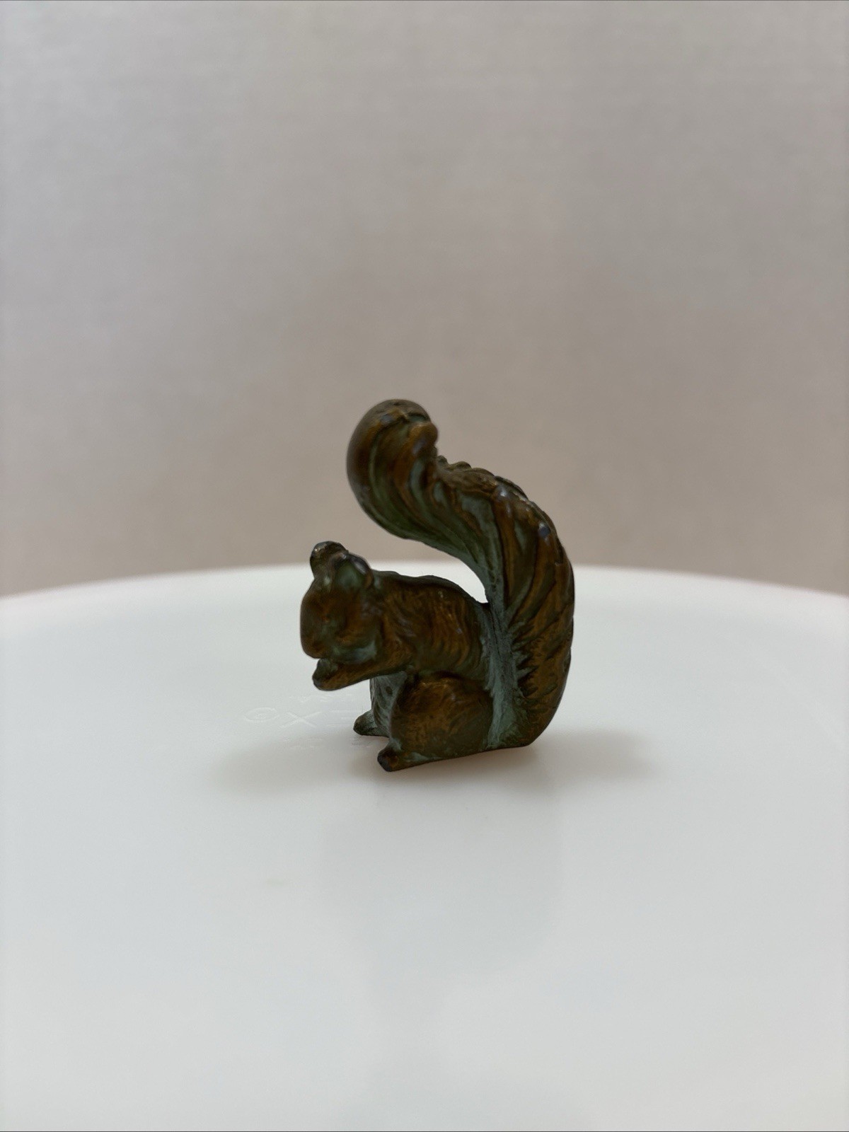 Antique 1940\'s Bronze Metal Squirrel Figurine
