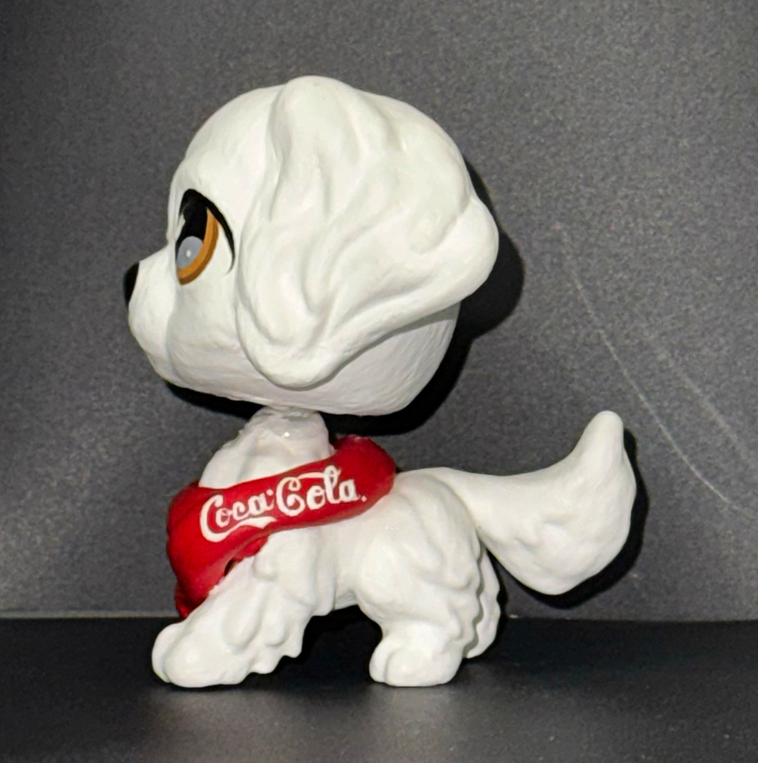 LPS Great Pyrenees in the Coka Cola bear mascot costume
