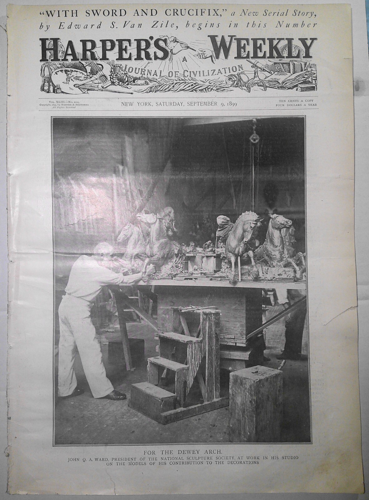 Harper\'s Weekly September 9, 1899. Booker T Washington on Africa; Dewey Arch etc