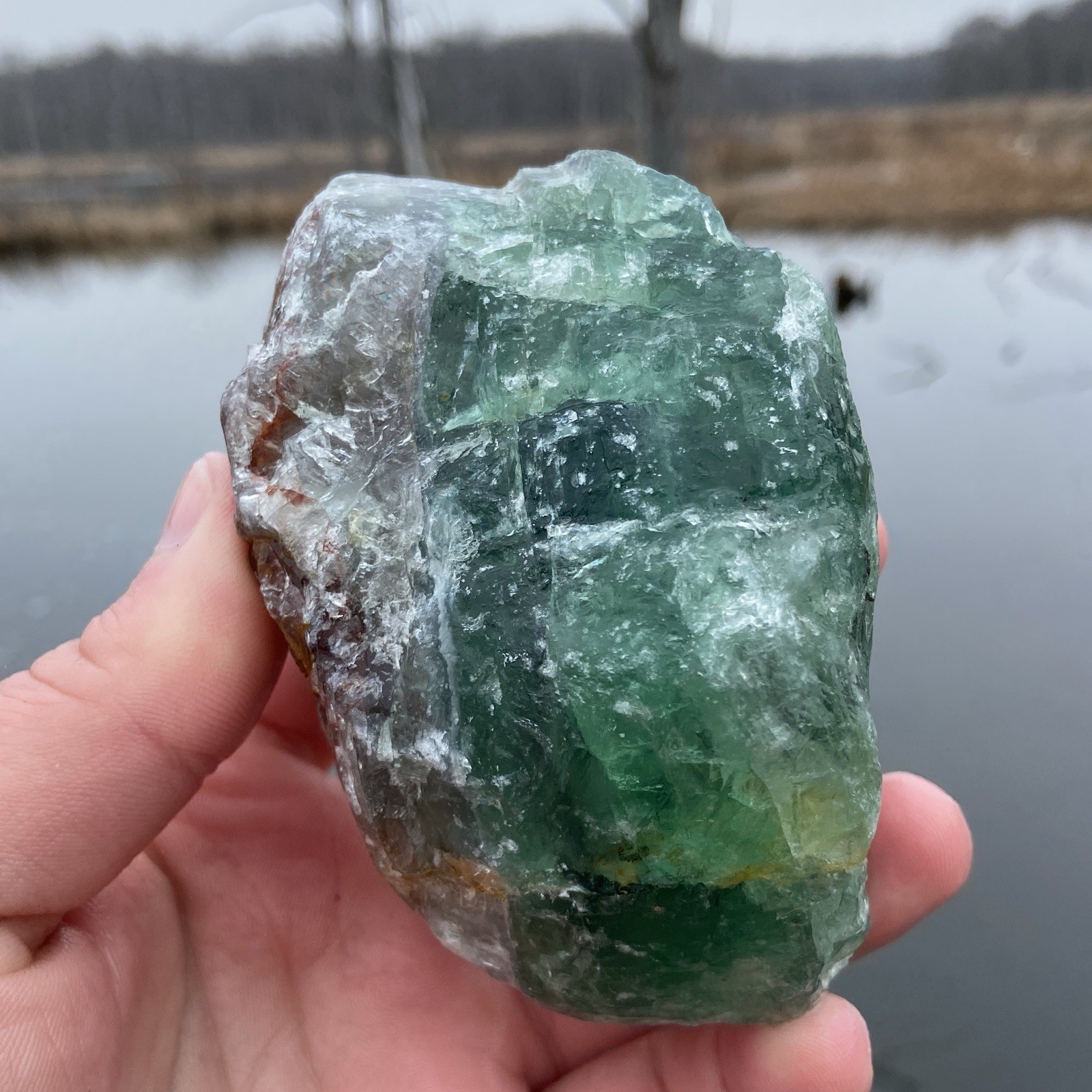 Pretty Green Fluorite Specimen Or Lapidary Rough 1 Pound 4.58 Oz Pretty Green Fluorite Specimen Or Lapidary Rough 1 Pound 4.58 Oz